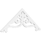 Ekena Millwork Pitch Finley Architectural Grade PVC Gable Pediment, 48"W x 18"H x 1"P (9/12) GPP048X018X100FIN - alternate 1